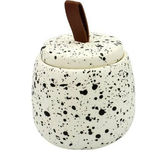 Диспенсер для ватных дисков Bath Plus Confetty W-CE1616B-CT белый, черный