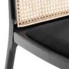 Стул Tetchair Freya 24410 черный, дерево вяз, ротанг, ткань лён фото 7
