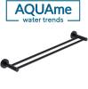 Полотенцедержатель AQUAme Trento AQM7205MB двойной, черный