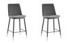 Набор из 2 полубарных стульев Stool Group Мелисса FDC9055C DARK GREY FUT-81 X2 темно-серый