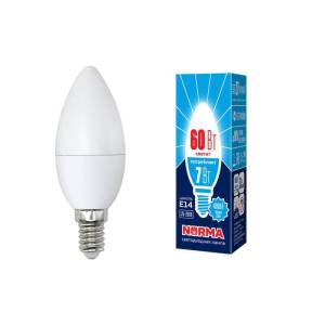 Лампа светодиодная Volpe Norma LED-C37-7W/NW/E14/FR/NR