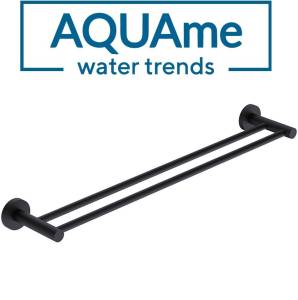 Полотенцедержатель AQUAme Trento AQM7205MB двойной, черный