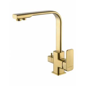 Смеситель для кухни Wonzon & Woghand WW-88458004-BG под фильтр, брашированное золото