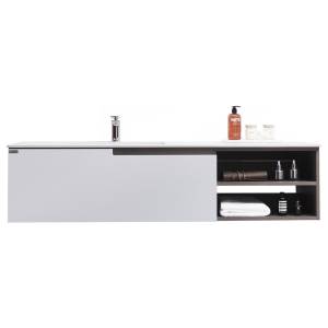 Тумба с раковиной Orans BC-1131-1500L 11311500L 35x150x55 Белый/Коричневый