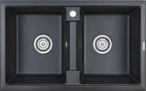Мойка кухонная Paulmark Tandem PM238150-BLM черный металлик