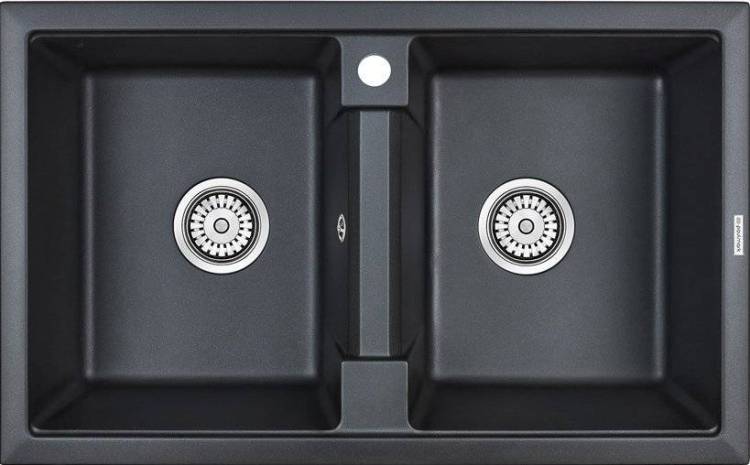 Мойка кухонная Paulmark Tandem PM238150-BLM черный металлик