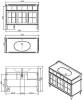 Тумба под раковину Caprigo Borgo 120 33425-B136 бриллиантово-синяя фото 5