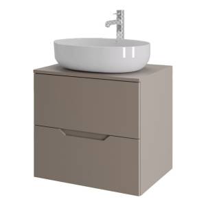 Тумба с раковиной Orange Line Li-60TuLMDF+B05-520W латте матовый, 60 см