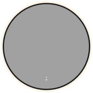 Зеркало Aquanet Контур 00367666 LED подсветка, подогрев, черное, D100