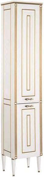 Шкаф-пенал Aquanet Паола 40 белый, золото