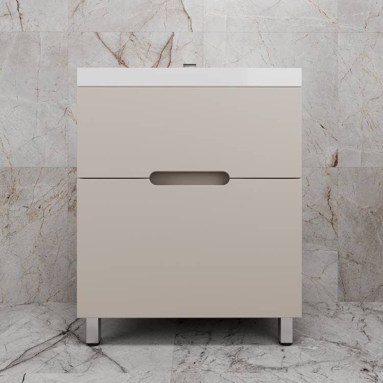 Тумба под раковину Style Line Матис 70 ЛС-00002434 напольная, крем, 70x82x45