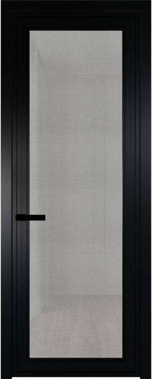 Межкомнатная дверь Profil Doors 1 AGP цвет профиля Черный, стекло безопасное 6 мм рэте 800x2000