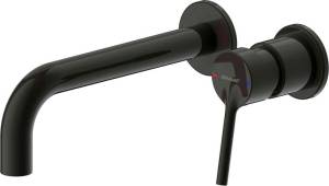 Смеситель для раковины Bravat P8461217BW-ENG чёрный + Скрытая часть Bravat Built-in D968K-ENG