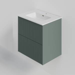 Тумба под раковину La Fenice Terra Twin Grigio 60 серо-зеленый матовый