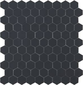 Мозаика Vidrepur Hex Nordic № 903 Черный (на сетке) 30.7x31.7