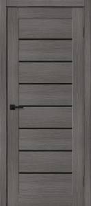 Межкомнатная дверь Bravo Браво-22 полотно Grey Melinga, cтеклянная вставка Black Shine 600x1900
