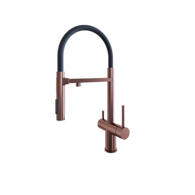 Смеситель для кухни Grandex aqua Choice 9020152 -S с гибким изливом, медь