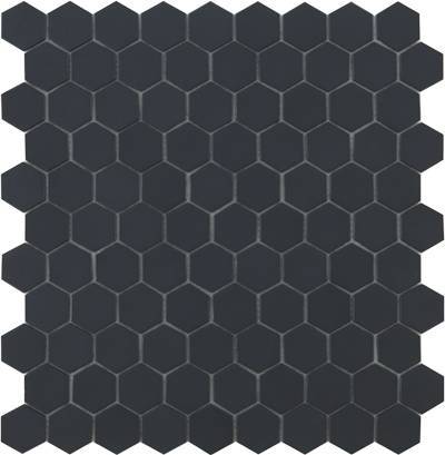 Мозаика Vidrepur Hex Nordic № 903 Черный (на сетке) 30.7x31.7