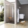 Душевая дверь в нишу Ravak PDOP2-120 Transparent, профиль белый + защитное средство