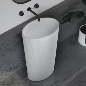 Раковина Abber Stein AS2504-H отдельностоящая, 50 см, белая матовая