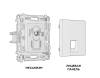 Комплект механизма компьютерной розетки Ambrella Volt Alfa MA372010 фото 3