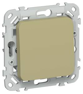 Выключатель 1-клавишный проходной IEK Flite FI-V12-0-10-1-K26 оливковый