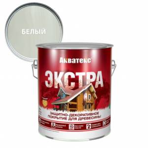 Защитно-декоративное покрытие для древесины Акватекс Экстра алкидное полуглянц белое 2.7 л