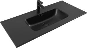 Раковина Aquanet Flat 100 329257 черный матовый, 101x46.5
