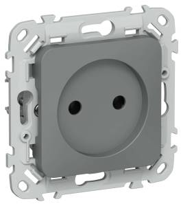 Розетка 1-местная IEK Flite FI-R10-10-K80 мокрый асфальт