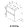 Тумба под раковину AM.PM Sense M7BFUX0602WG 2 ящика, белая, 60см фото 6