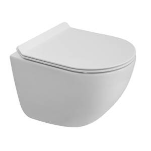 Унитаз подвесной BelBagno Amanda BB051CH-TOR-FC/BB2011SC безободковый, сиденье микролифт
