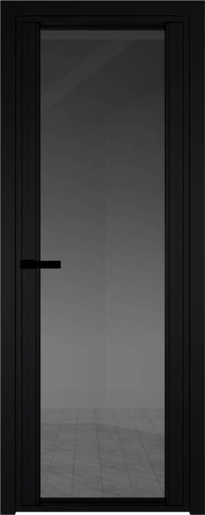 Межкомнатная дверь Profil Doors 2 AGP цвет профиля Черный, стекло безопасное 6 мм тонированное 800x2000