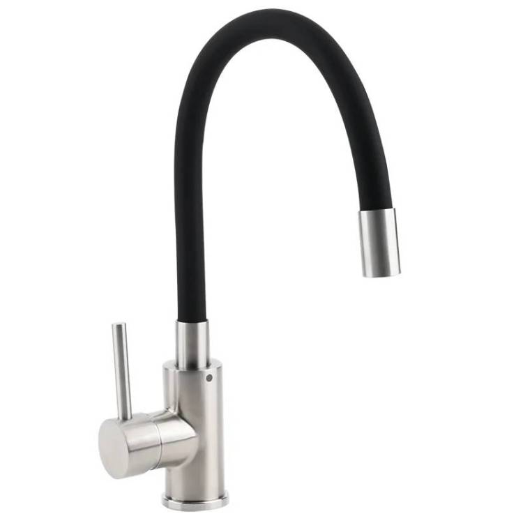 Смеситель для кухни Osgard Gron Flex 84283 никель, черный