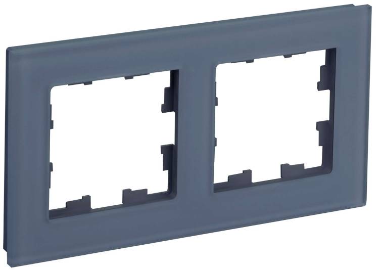 Рамка 2-постовая IEK Brite BR-M22-G-31-K35 маренго матовый