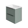Тумба с раковиной La Fenice Simpla FNC-01-SIM-G-80-2 Grigio Twin серо-зеленая