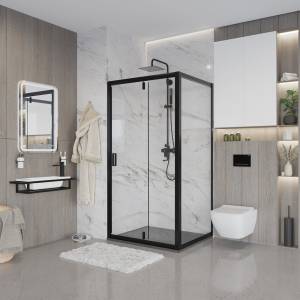 Душевой уголок Niagara Nova NG-83-10AB-A70B 100x70, прямоугольный, черный