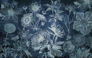 3D Фотообои Artegrafico «Ночные цветы» BT-004 акварель