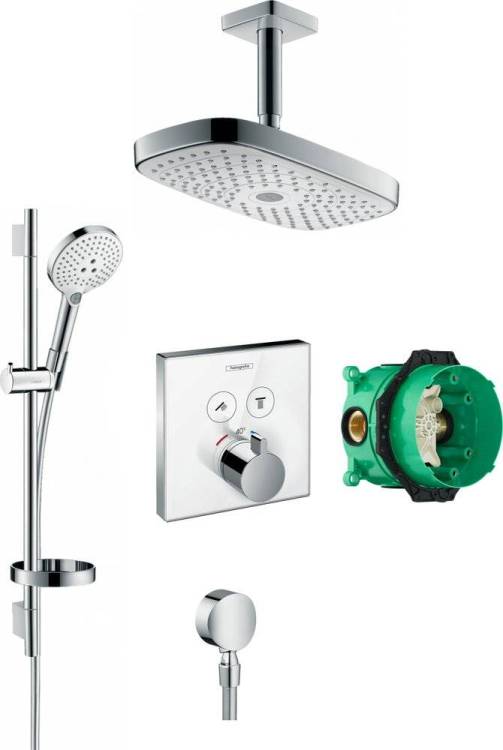 Душевой комплект Hansgrohe Raindance Select E 300 (2 jet) 27384400 + 26630400 + 27506000 + 15738400