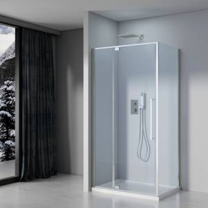 Душевой уголок Black&White S818 CC 8181000CC 100x80 Хром