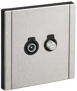 ТВ-розетка TV+SAT IEK Forte&Piano FP-AF20-O-M-K50 никель