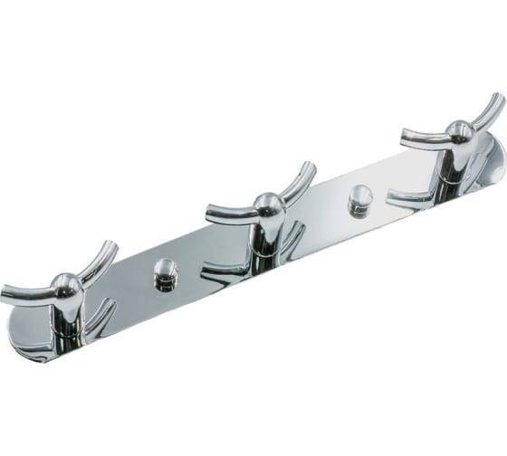 Крючок Bath Plus 1213-К двойные, на планке, хром