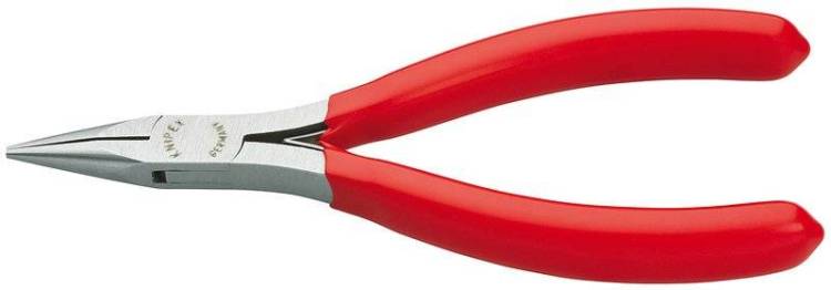 Плоскогубцы KNIPEX захватные для электроники, плоскокруглые губки, 115 мм, 1К ручки
