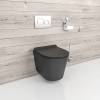 Унитаз подвесной beWash Alldo BKWHR101480 сиденье микролифт, черный матовый фото 2