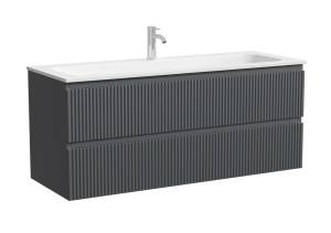 Тумба под раковину Sancos Snob R (Сноб Р) SNR120MDH темный антрацит матовый, 119.5x44.5x50
