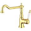 Смеситель для кухни Migliore Oxford 18274 белый, золото