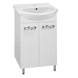 Тумба с раковиной Style Line Венеция 55 белый, 85x55x44