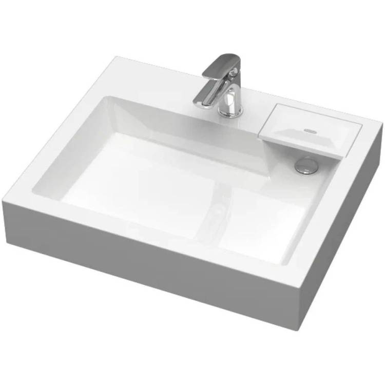 Раковина Uperwood Vission 45483000000 над стиральной машиной, белая глянцевая, 60x50