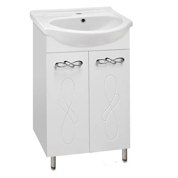 Тумба с раковиной Style Line Венеция 55 белый, 85x55x44