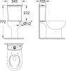 Комплект  Чаша для унитаза-компакта Grohe Bau Ceramic 39429000 + Крышка-сиденье Grohe Bau Ceramic 39493000 с микролифтом + Бачок для унитаза Grohe Bau фото 8