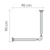 Карниз для ванной Wasserkraft Dinkel SC-469090 хром фото 6